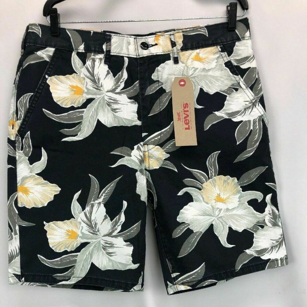 🔥RARE / Levi's Men's Straight Chino Short, Floral Hawaiian SIZE 38 NWT $50.00